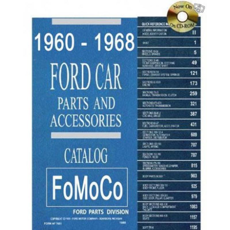 Reservdelskatalog till Amerikanska Ford 60-68